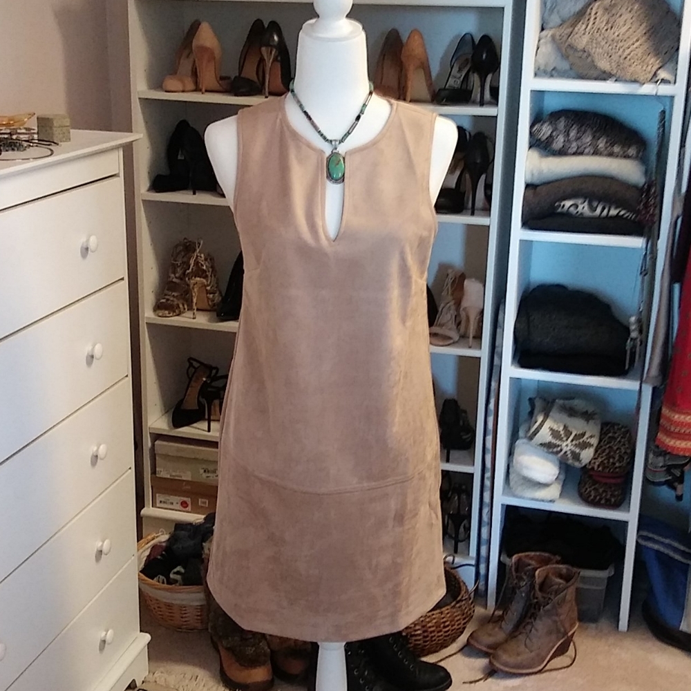Boston Proper Socialite Faux Suede Dress